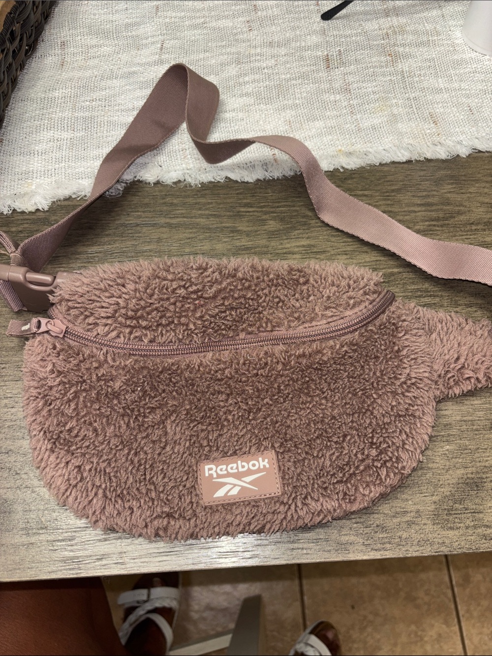 Reebok Dusty Rose Sherpa Crossbody Belt Bag